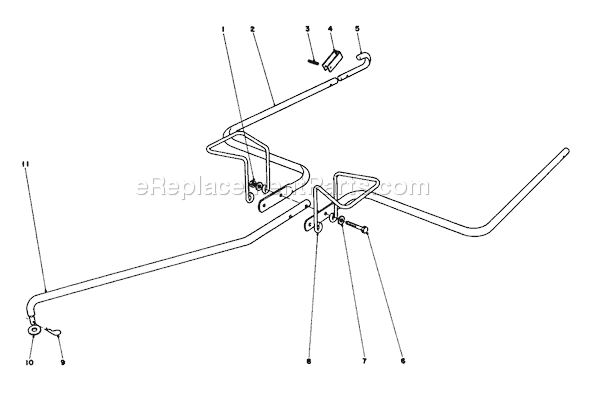 Toro 62912 (7000001-7999999)(1987) Blower-Vacuum Hitch Kit Diagram