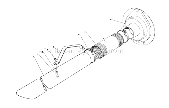 Toro 62923 (7000001-7999999)(1977) Blower-Vacuum Vacuum Hose Kit Diagram