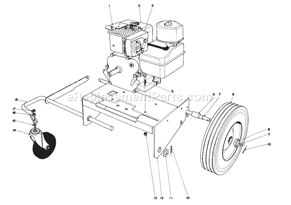 Toro 62923 (7000001-7999999)(1987) Blower-Vacuum Engine Diagram
