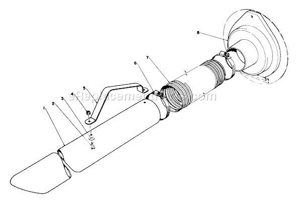 Toro 62923 (8000001-8999999)(1978) Blower-Vacuum Vacuum Hose Kit Diagram
