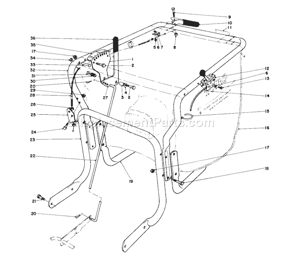 Toro 62923 (8000001-8999999)(1988) Blower-Vacuum Page C Diagram