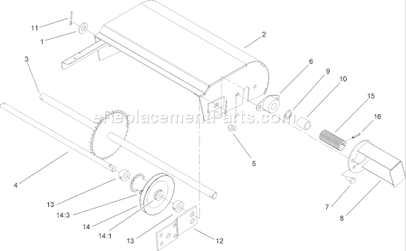 Toro 62925 (260000001-260999999)(2006) Blower-Vacuum Traction Assembly Diagram