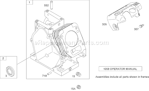 Toro 62925 (270000001-270999999)(2007) Blower-Vacuum Cylinder Assembly Briggs and Stratton 126302-0210-B1 Diagram