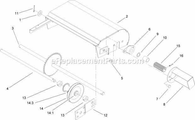 Toro 62925 (310000001-310999999) Blower-Vacuum Traction Assembly Diagram
