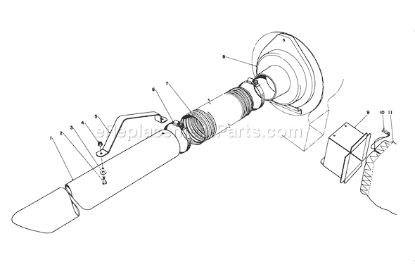Toro 62933 (5000001-5999999)(1985) Blower-Vacuum Blower Bagging Kit Diagram