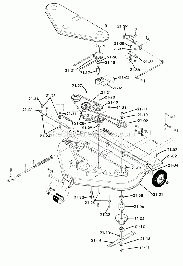 Toro 65-36XS03 (1976) 36-in. Side Discharge Mower Page K Diagram