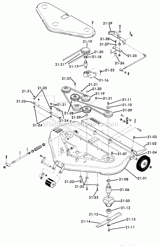 Toro 65-36XS03 (1976) 36-in. Side Discharge Mower Page I Diagram