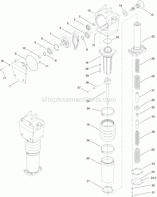 Toro 68034 (314000001-314999999) Vr-2650 Rammer Compactor, 2014 Rammer Assembly Diagram