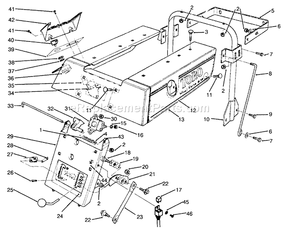Toro 70040 (49000001-49999999)(1994) Lawn Tractor Page K Diagram