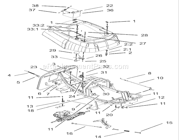 Toro 70125 (230000001-230999999)(2003) Lawn Tractor Electrical and Cable Assembly Diagram
