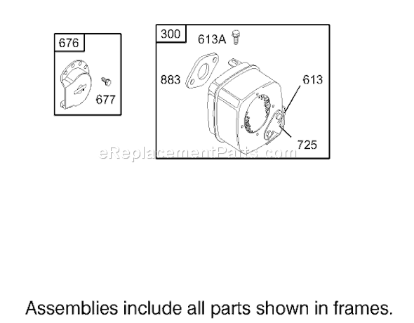 Toro 70125 (230000001-230999999)(2003) Lawn Tractor Muffler and Fuel Tank Assembly Engine Briggs and Stratton Model 28m707-1127-E1 Diagram