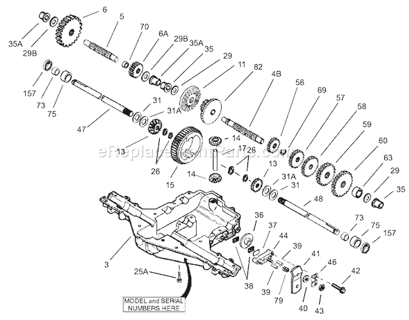 Toro 70125 (230000001-230999999)(2003) Lawn Tractor Case Assembly Peerless No. Mst-542d Diagram