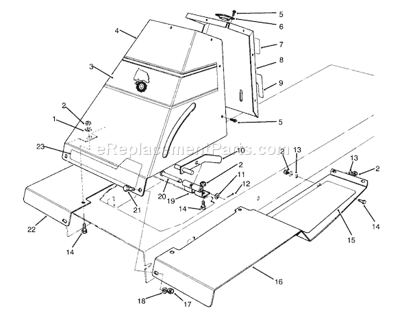 Toro 70140 (3900001-3999999)(1993) Lawn Tractor Front Tower Assembly Diagram
