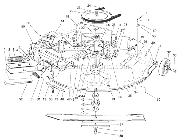 Toro 70171 (210000001-210999999)(2001) Lawn Tractor Mower Assembly - Recycler Diagram