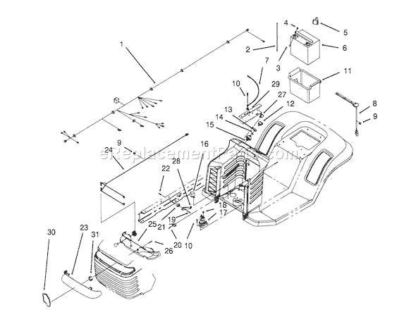 Toro 71184 (5910001-5999999)(1995) Lawn Tractor Electrical Assembly Diagram