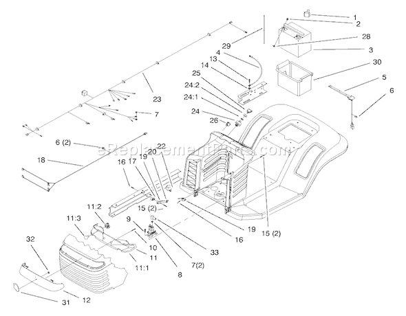Toro 71190 (8900001-8999999)(1998) Lawn Tractor Electrical Assembly Diagram