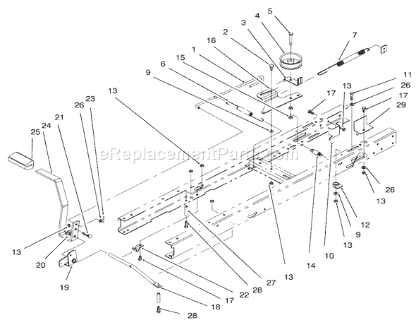 Toro 71201 (6900001-6999999)(1996) Lawn Tractor Clutch Assembly Diagram