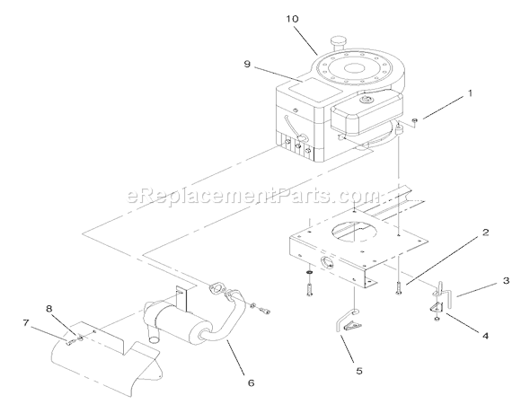 Toro 71201 (8900001-8999999)(1998) Lawn Tractor Engine Assembly Diagram