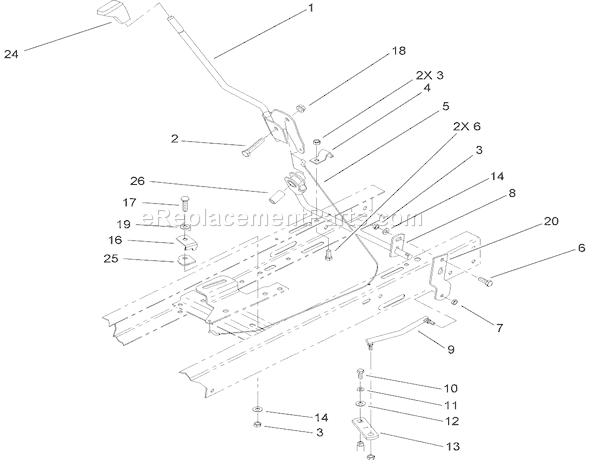 Toro 71209 (270000001-270999999)(2007) Lawn Tractor Shifter Assembly Diagram