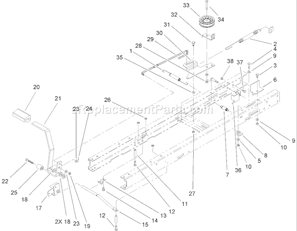 Toro 71209 (270000001-270999999)(2007) Lawn Tractor Traction Clutch Assembly Diagram