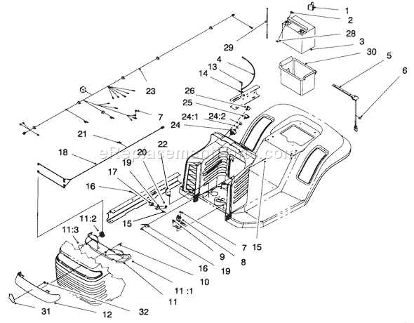 Toro 71216 (59000001-59999999)(1995) Lawn Tractor Electrical Assembly Diagram