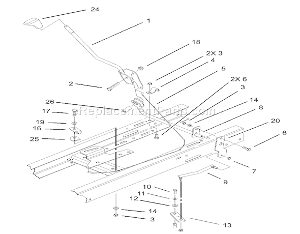 Toro 71223 (230000001-230999999)(2003) Lawn Tractor Shift Assembly Diagram