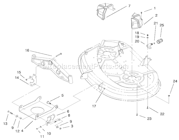 Toro 71225 (200000001-200999999)(2000) Lawn Tractor 38-in. Deck Engagement Components Assembly Diagram