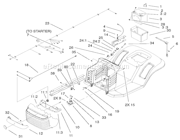 Toro 71227 (220000001-220010000)(2002) Lawn Tractor Electrical Assembly Diagram