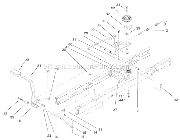 Toro 71227 (230000001-230999999)(2003) Lawn Tractor Traction Clutching Assembly Diagram