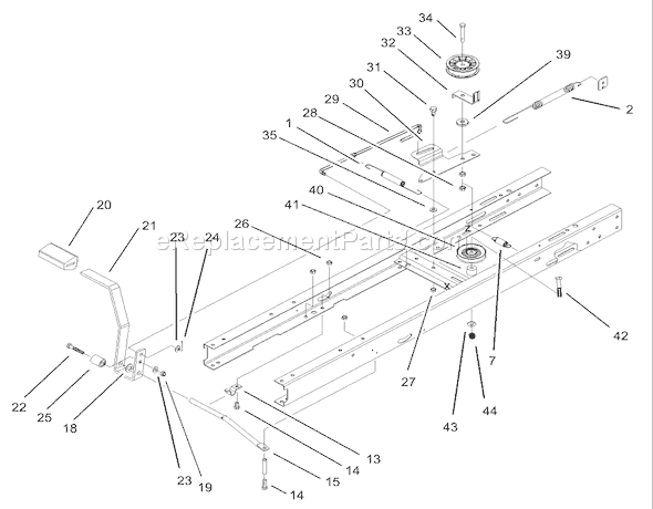 Toro 71242 (240000001-240999999)(2004) Lawn Tractor Traction Clutching Assembly Diagram
