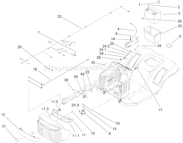 Toro 71246 (250000001-250999999)(2005) Lawn Tractor Electrical Assembly Diagram