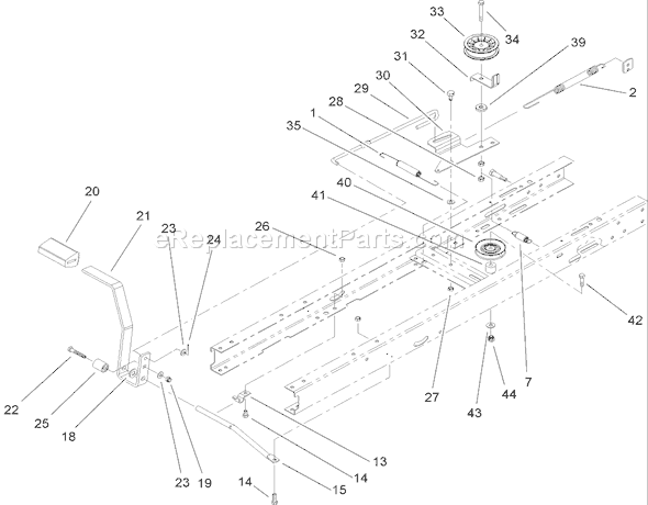 Toro 71246 (250000001-250999999)(2005) Lawn Tractor Traction Clutching Assembly Diagram