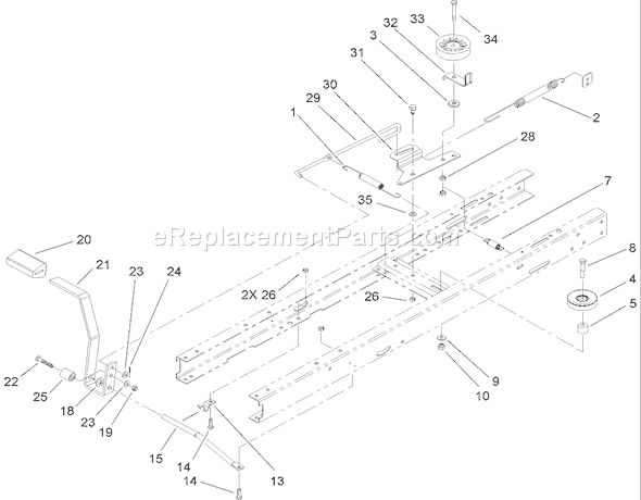 Toro 71253 (280000001-280999999)(2008) Lawn Tractor Steering Assembly Diagram