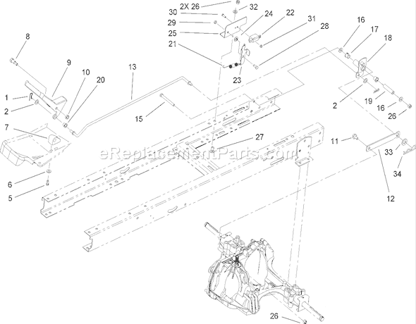 Toro 71253 (280000001-280999999)(2008) Lawn Tractor Transaxle Assembly Diagram