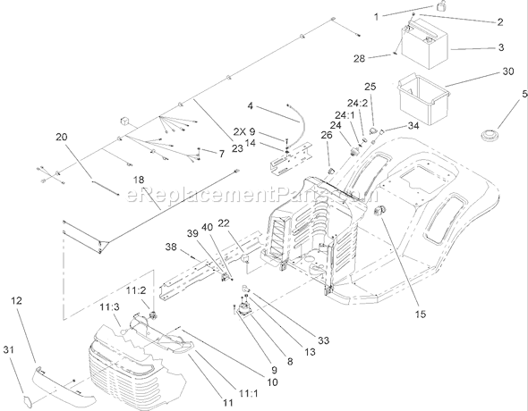 Toro 71253 (280000001-280999999)(2008) Lawn Tractor Electrical Assembly Diagram