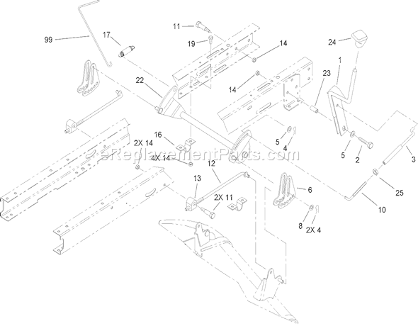 Toro 71253 (290000001-290999999)(2009) Lawn Tractor Governor Assembly Briggs and Stratton Model 31p777-0133-E1 Diagram