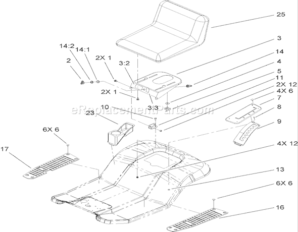 Toro 71253 (290000001-290999999)(2009) Lawn Tractor Main Housing and Bearing Assembly Transaxle No. 104-1760 Diagram