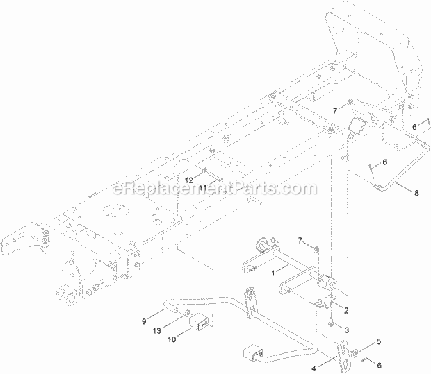 Toro 71254 (312000001-312999999) Xls 380 Lawn Tractor, 2012 Deck Lift Assembly Diagram