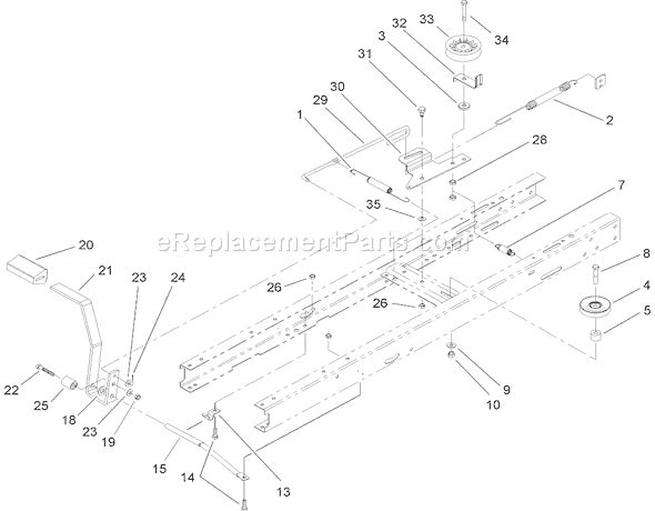 Toro 71286 (260000001-260999999)(2006) Lawn Tractor Traction Brake Assembly Diagram