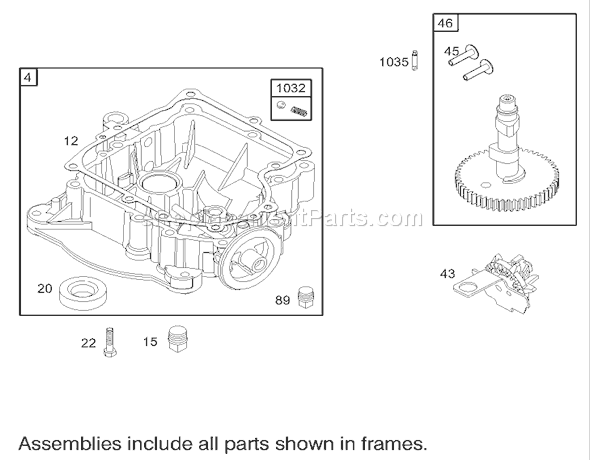 Toro 71286 (260000001-260999999)(2006) Lawn Tractor Crankcase Assembly Briggs and Stratton 31f777-0162-E1 Diagram