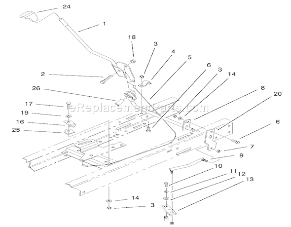 Toro 71300 (200000001-200999999)(2000) Lawn Tractor Shifting Components Assembly Diagram