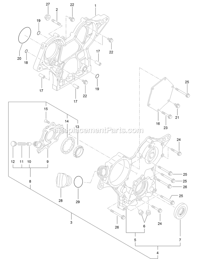 Toro 72029 (400000000-407415805) Z Master Professional 7500-D Series , With 72in Rear Discharge Riding Mower Gear Housing Assembly Diagram