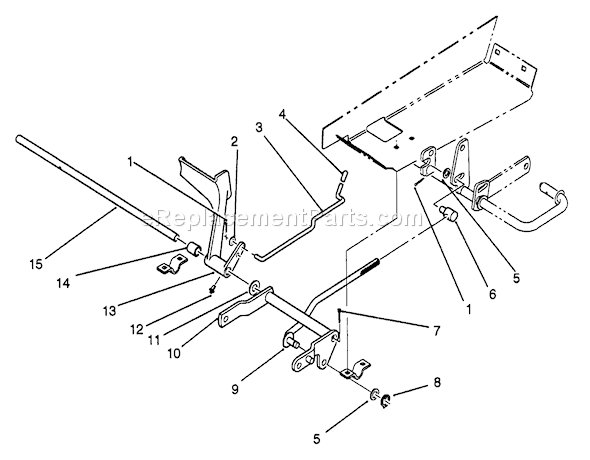 Toro 72041 (3900001-3999999)(1993) Lawn Tractor Brake Pedal Assembly Diagram