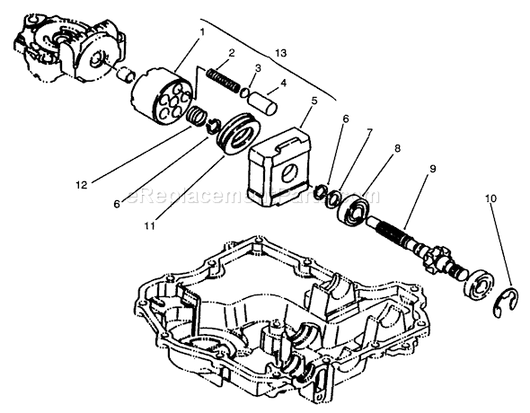 Toro 72042 (6900001-6999999)(1996) Lawn Tractor Motor Shaft Diagram
