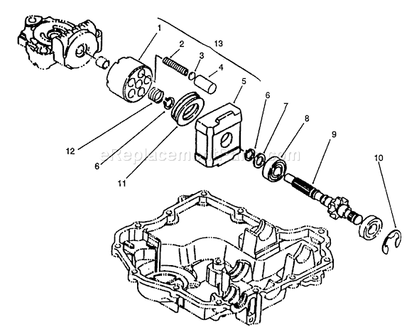 Toro 72043 (4900001-4999999)(1994) Lawn Tractor Motor Shaft Diagram