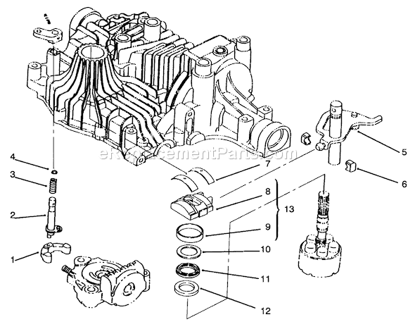 Toro 72043 (5901476-5999999)(1995) Lawn Tractor Range Shift Diagram