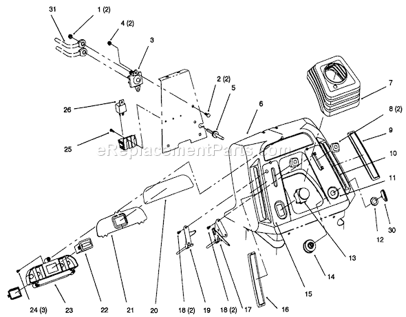 Toro 72062 (4900001-4999999)(1994) Lawn Tractor Dash Diagram
