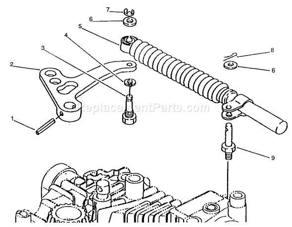 Toro 72062 (4900001-4999999)(1994) Lawn Tractor Lever Damper Diagram