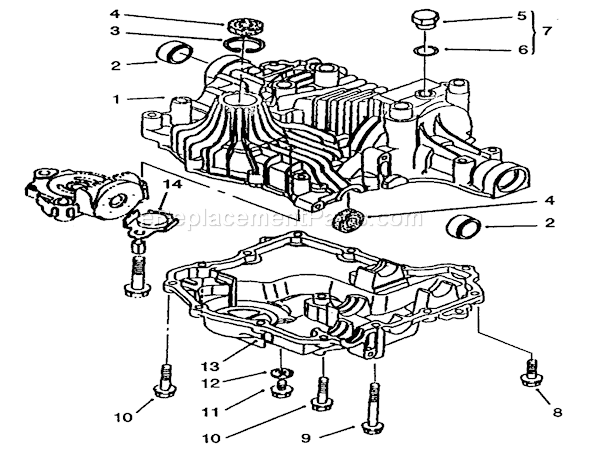 Toro 72063 (4900001-4999999)(1994) Lawn Tractor Transaxle Case Diagram