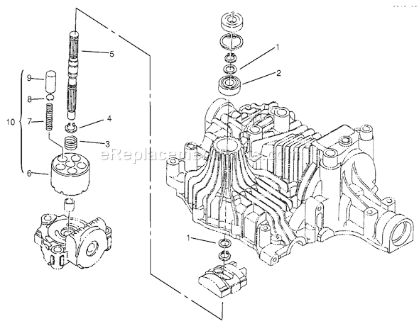 Toro 72064 (7900001-7999999)(1997) Lawn Tractor Pump Shaft Diagram